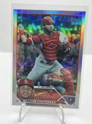 Willson Contreras 2023 Topps Chrome #139 St. Louis Cardinals trading card image