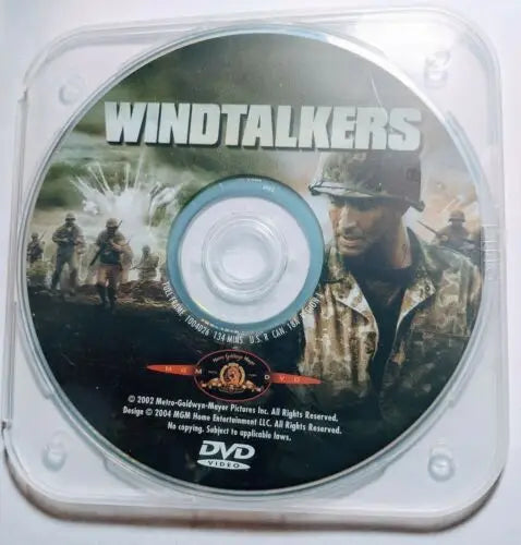 Windtalkers Nicholas Cage DVD disc only for movie collectors and fans of WWII films