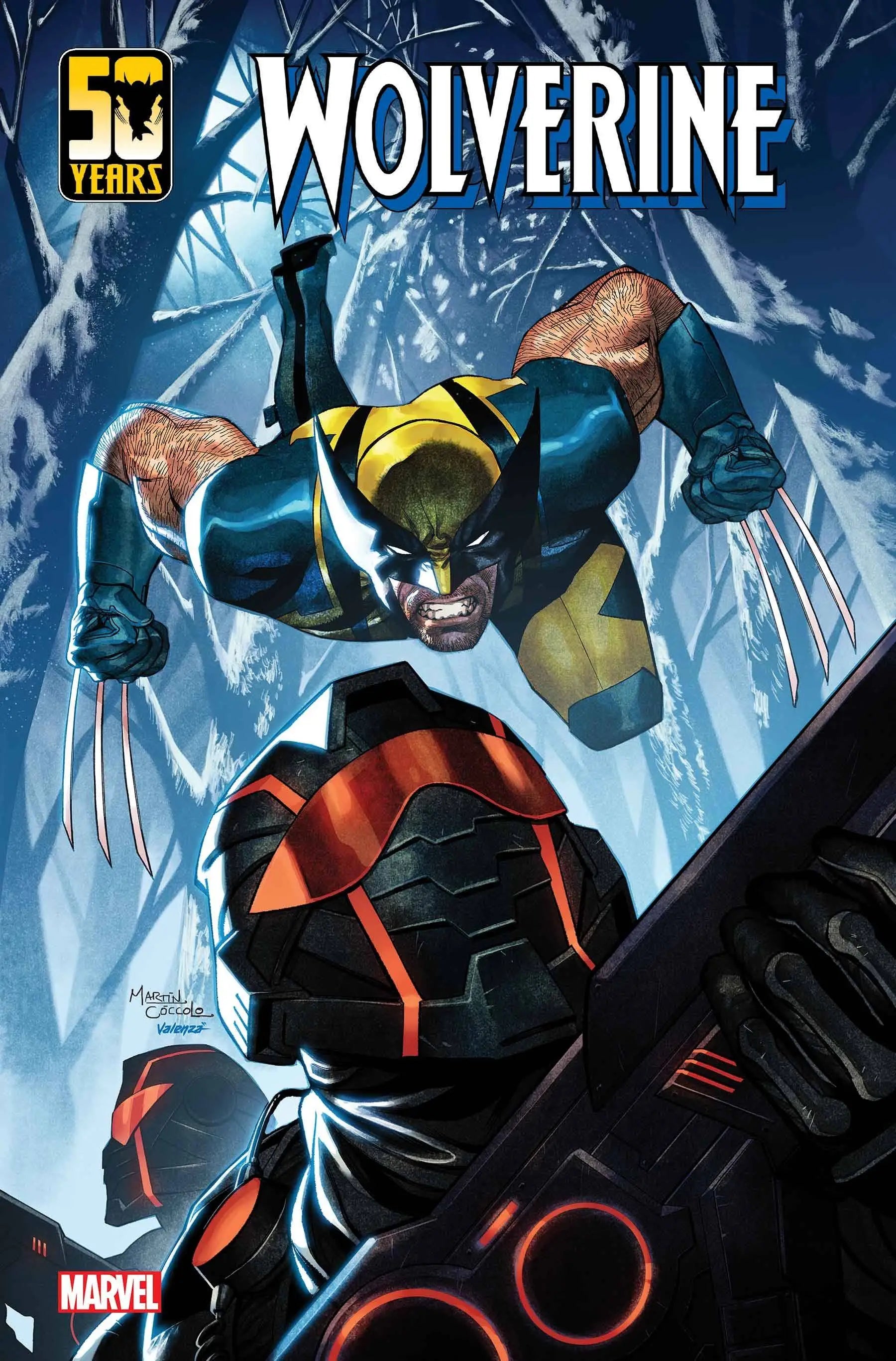 Dynamic WOLVERINE #3 comic cover with Wolverine in yellow and blue costume, claws out