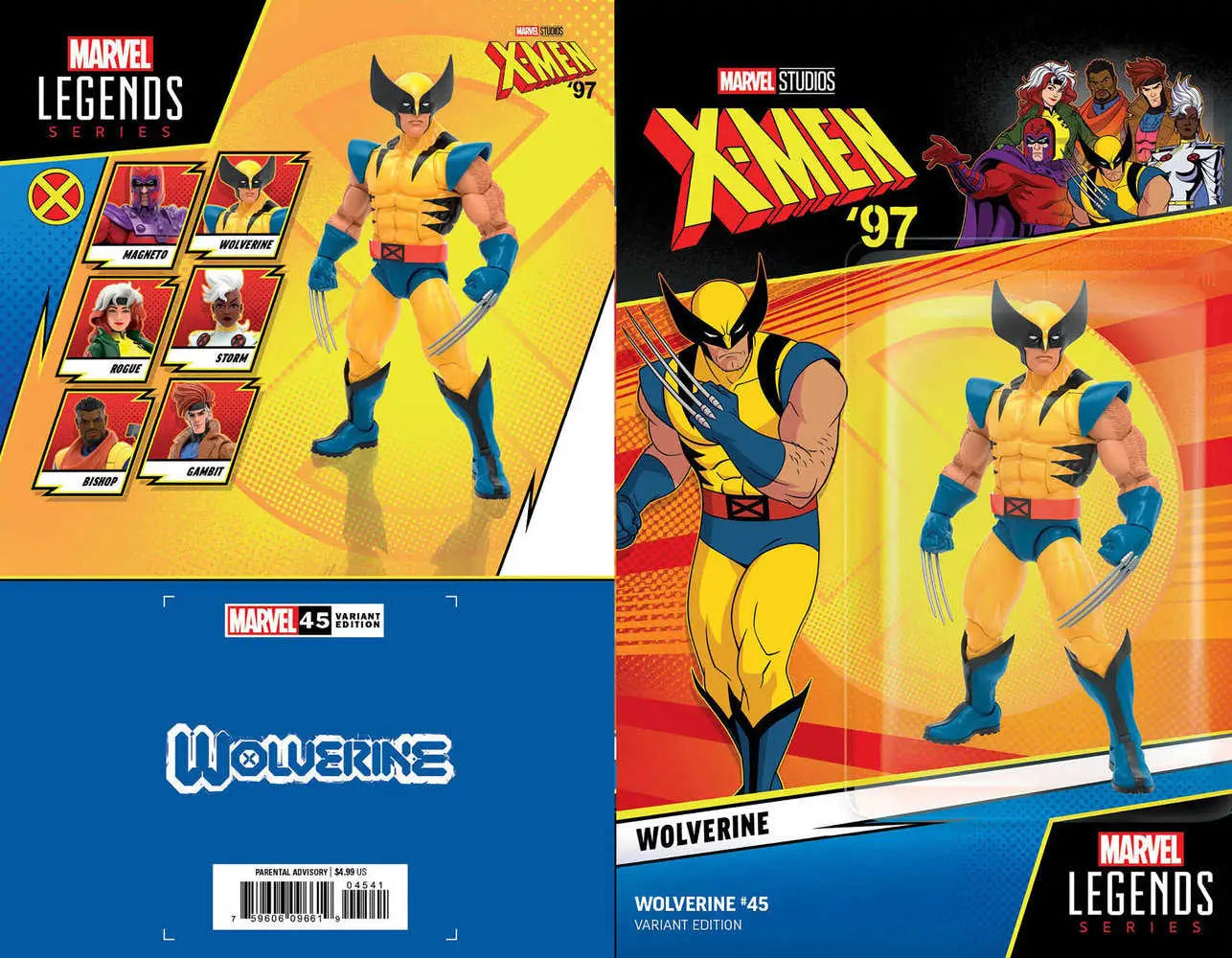 Wolverine #45 X-Men 97 Action Figure Variant in classic yellow and blue costume