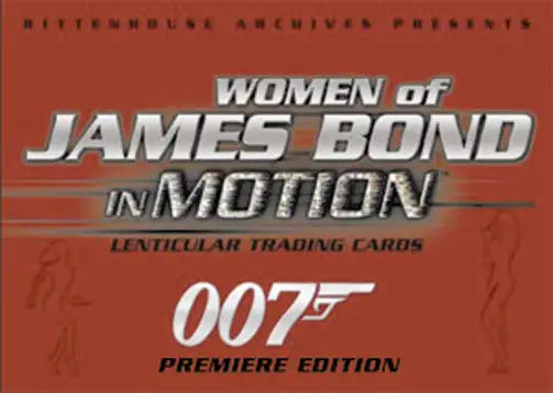 Women of James Bond in Motion trading card box cover featuring lenticular cards