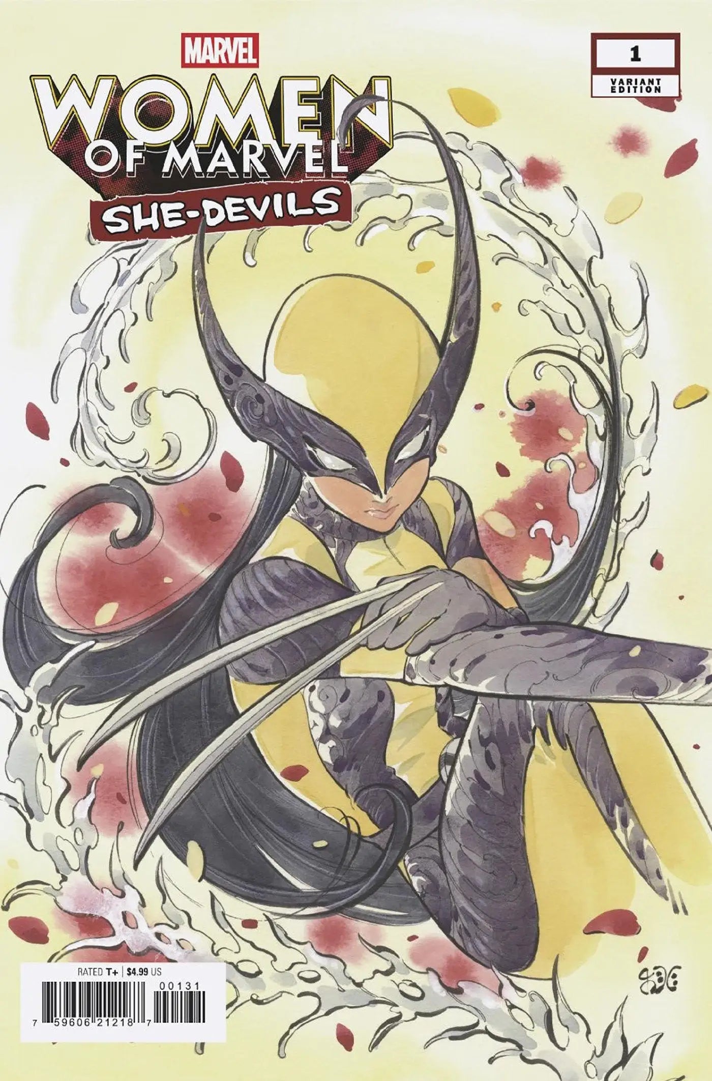 Women of Marvel comic book cover for She-Devils #1 Peach Momoko Variant featuring strong female heroes