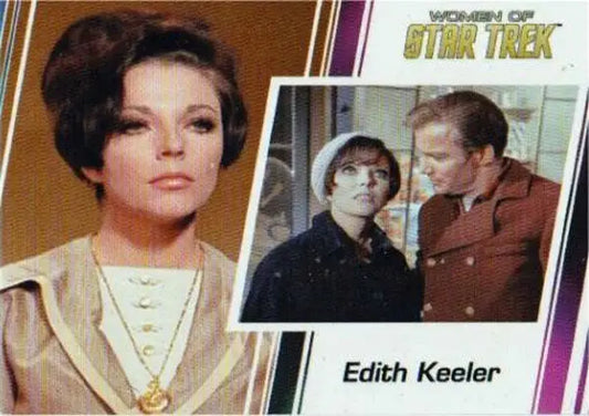 Women of Star Trek 50th Anniversary promo card featuring Edith Keeler trading card