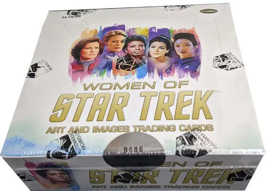 Women of Star Trek Art & Images Trading Cards Box featuring female character portraits