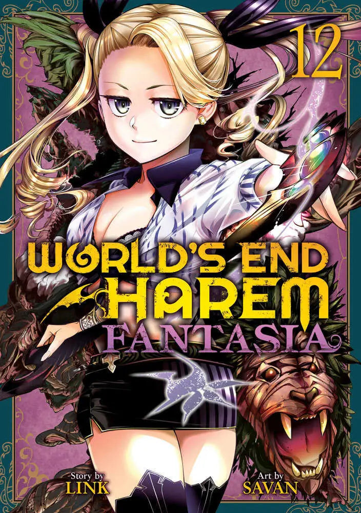 Manga book cover for World’s End Harem Fantasia Volume 12 with anime character and fantasy elements