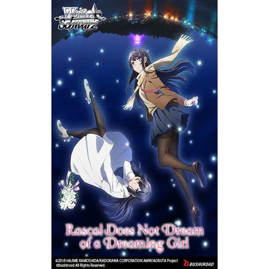 Anime-style illustration of two female characters in a starry sky from Booster Pack