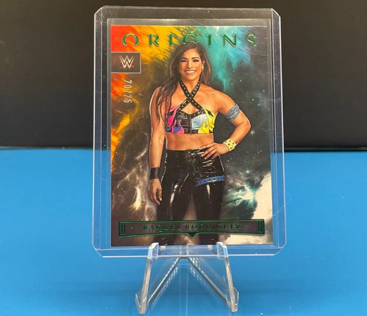 WWE 2023 Panini Chronicles Raquel Rodriguez Origins trading card #70/75 collectible