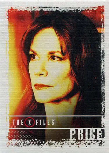 Portrait of a woman with reddish-brown hair from X-Files trading cards collection