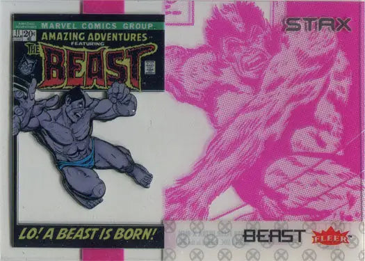 Comic book cover of Beast on X-Men 2018 Stax Middle Layer Chase Card 4B