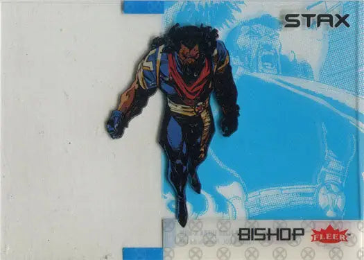 Superhero character with dark skin and red scarf on X-Men 2018 layer chase card