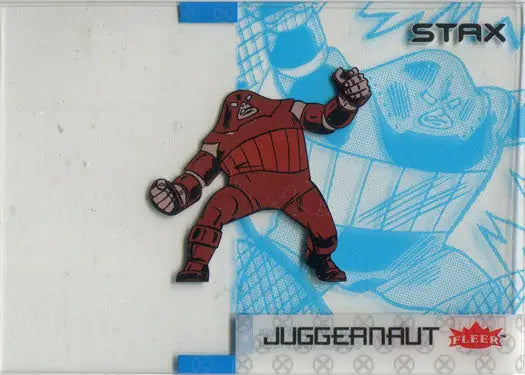 Red-armored Juggernaut figure in X-Men 2018 Fleer Ultra Layer Chase Card 8A