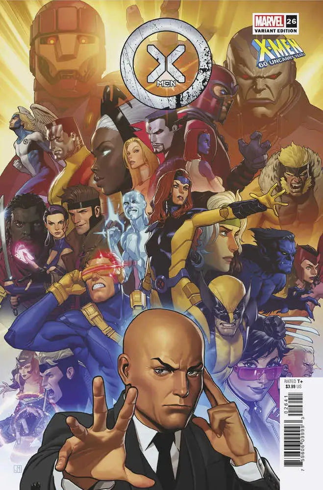 Comic book cover featuring Professor X and X-Men characters for X-Men 26 trading cards