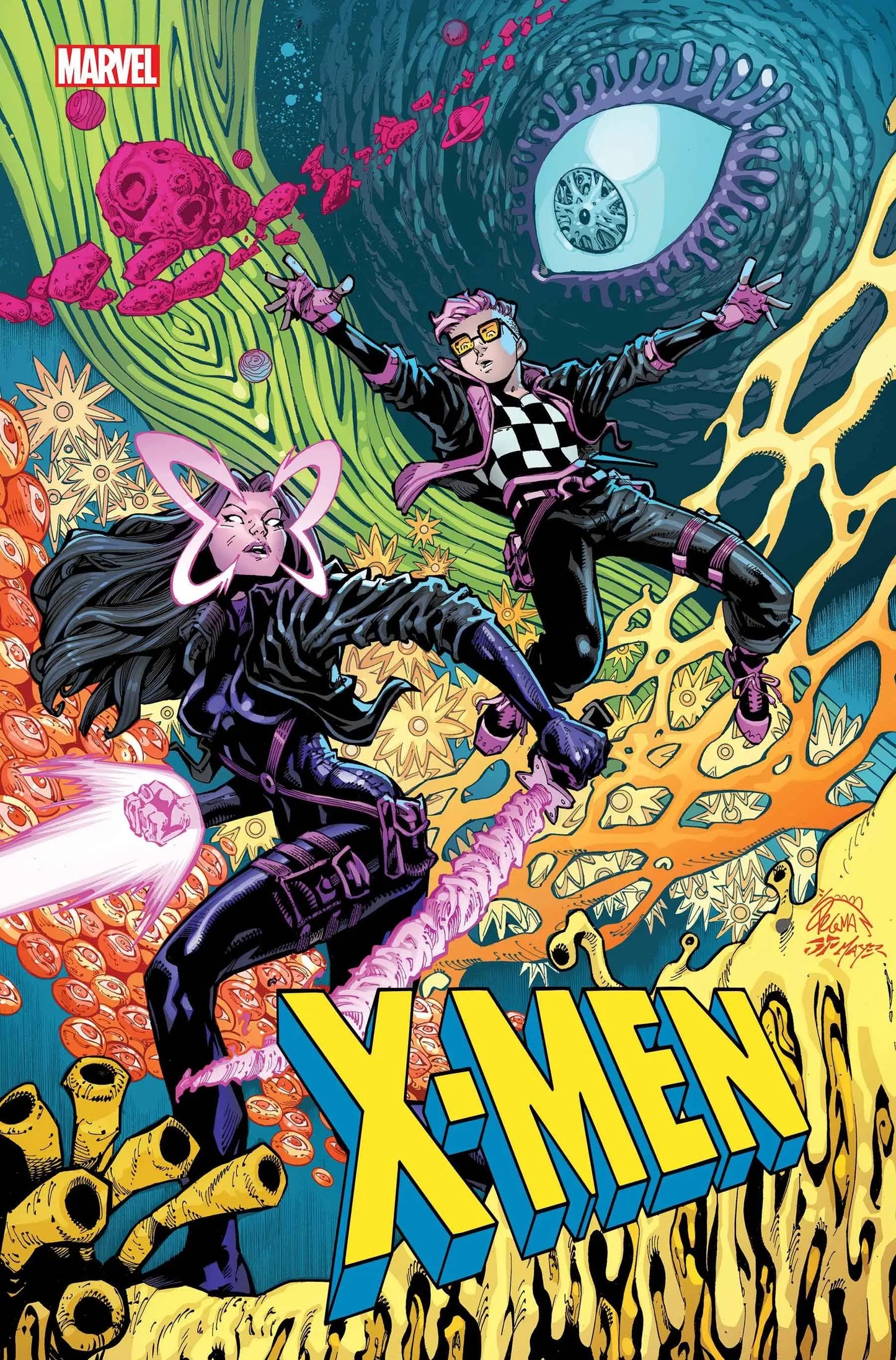 Comic book cover for X-Men #5 with colorful artwork, ideal for trading cards collectors