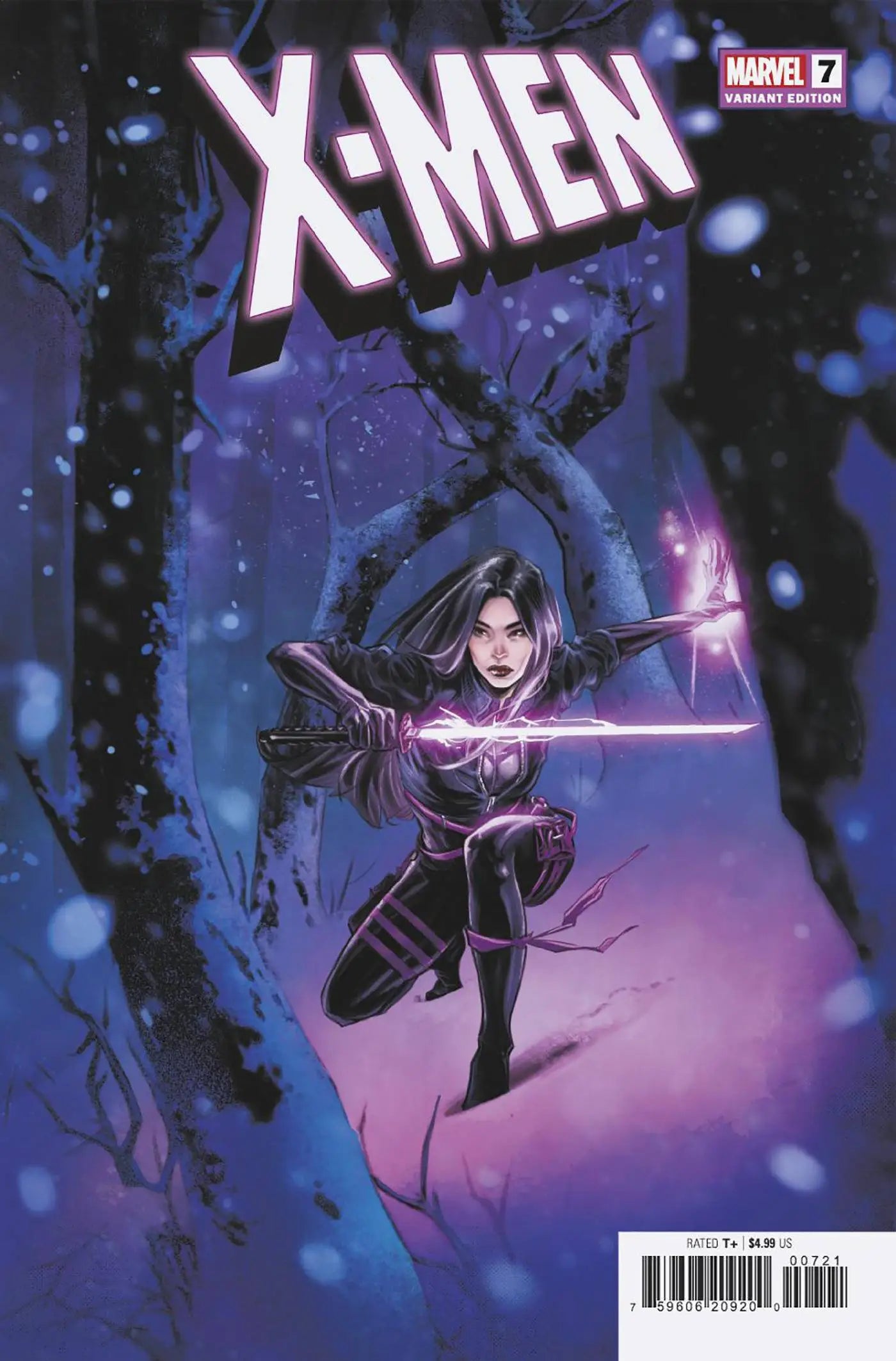 X-MEN #7 Joelle Jones Psylocke Variant cover with warrior and glowing energy blades