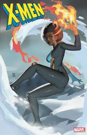 Superhero in black suit wielding fire and ice powers from X-MEN #8 AKA TEMPER VAR