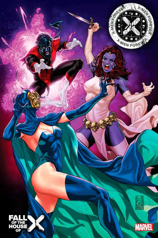 Comic book cover of X-Men: Forever #3 with dynamic characters and magical energy effects