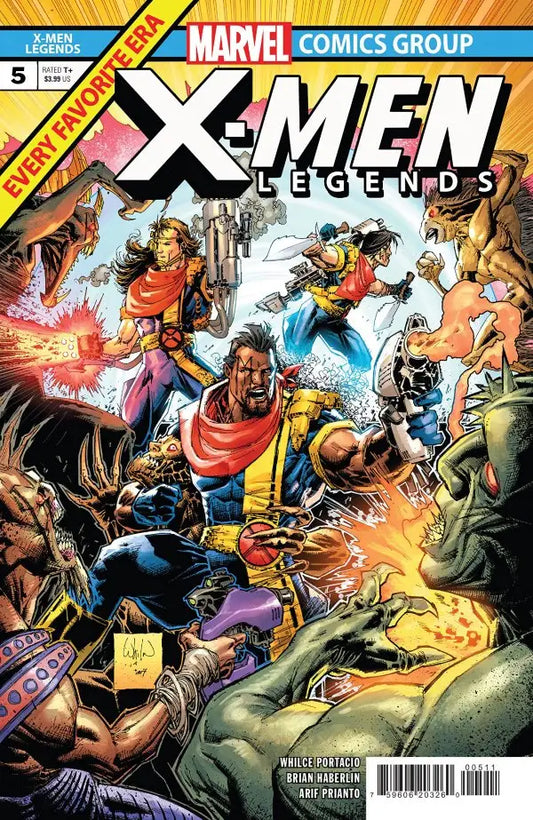 Dynamic X-Men Legends #5 comic book cover with action scenes perfect for trading cards