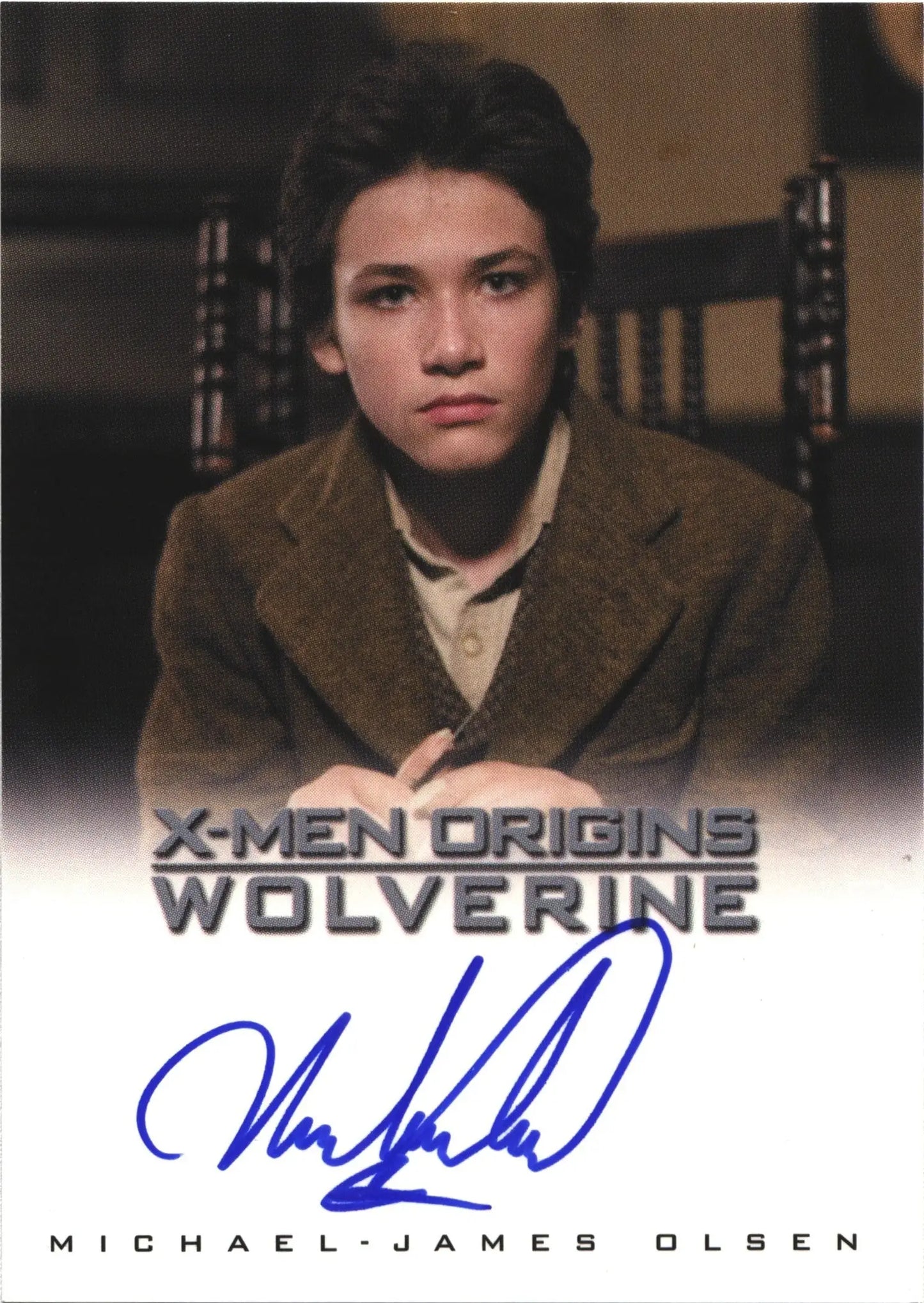 Autographed X-Men Origins Wolverine Autograph Card featuring Young Victor by Michael-James Olsen