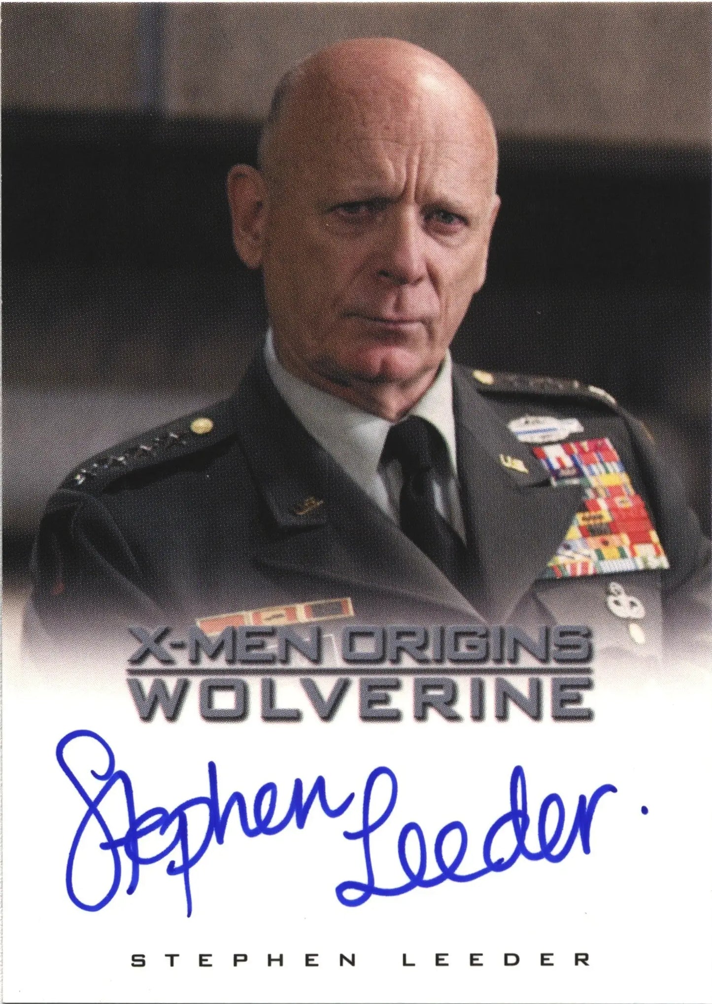 Autographed X-Men Origins Wolverine Autograph Card by Stephen Leeder as General Munson