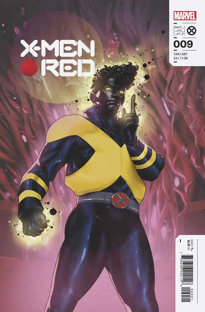 X-Men Red #9 Clarke Arakko Variant featuring X-Men character in glowing energy effects