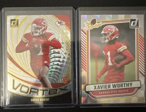 Two Xavier Worthy Rookie Cards from a Xavier Worthy Rookie Card Lot