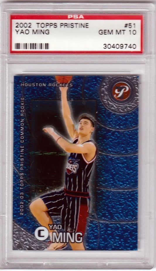 PSA 10 GEM MINT Yao Ming 2002-03 Topps Pristine RC rookie basketball card for sale