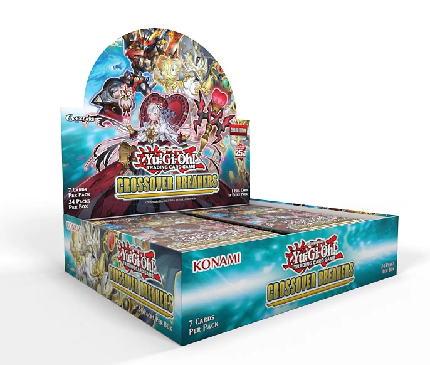 Yu-Gi-Oh Crossover Breakers Booster Box featuring Chaos Impact design and branding