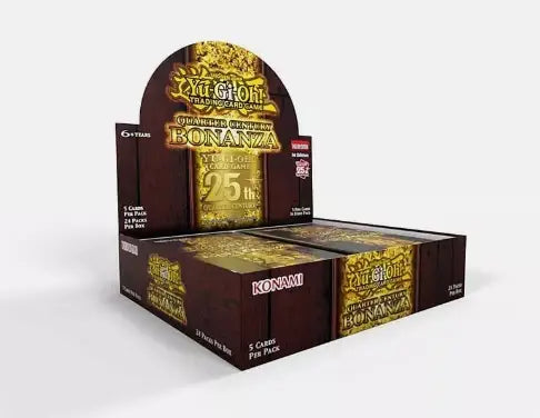 Yu-Gi-Oh Quarter Century Bonanza Booster Box with gold 25th anniversary branding