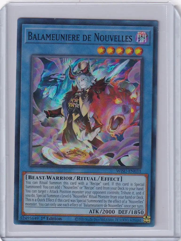 Yu-Gi-Oh Wild Survivors Balameuniere de Nouvelles fantastical beast-warrior trading card