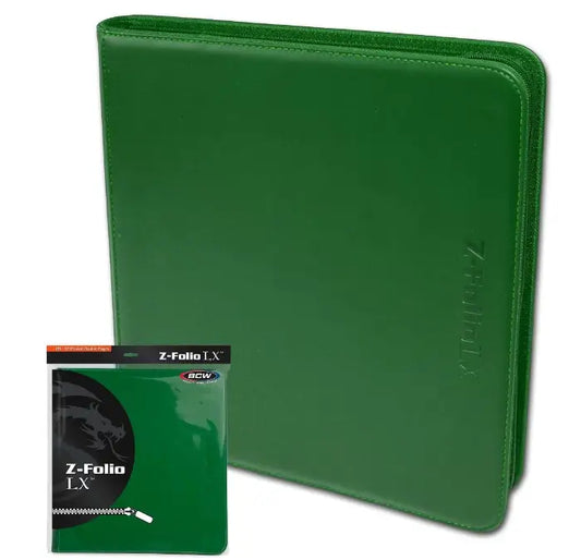 Green Z-Folio 12-Pocket LX Album with archival safe polypropylene pages and packaging