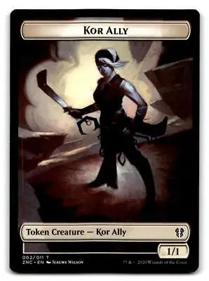 Kor Ally token card from Zendikar Rising #2 featuring a detailed ally token design