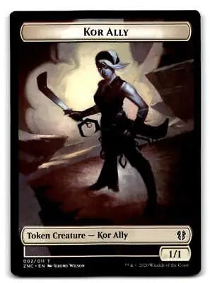 Magic: The Gathering Zendikar Rising #2 Kor Ally Token card featuring a Kor Ally design