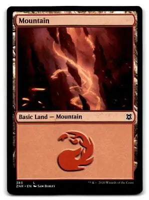 Zendikar Rising #383 Mountain card from Magic: The Gathering trading cards collection