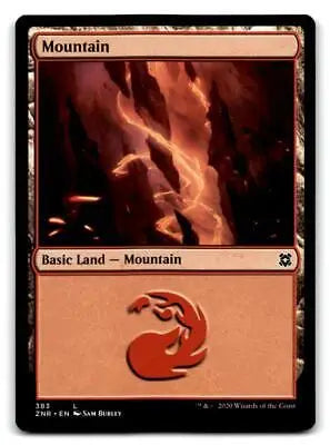 Magic: The Gathering Zendikar Rising #383 Mountain card for trading cards collection