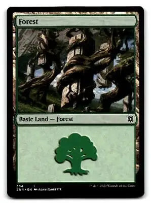 Magic: The Gathering Zendikar Rising #384 Forest trading card display