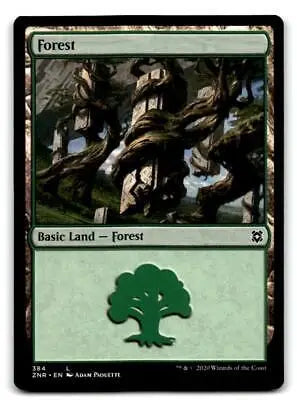 Zendikar Rising #384 Forest card from Magic: The Gathering trading cards collection