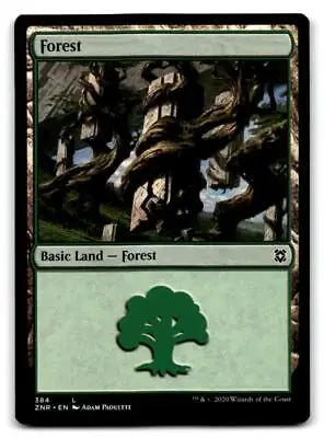 Magic: The Gathering Zendikar Rising #384 Forest trading card for collectors