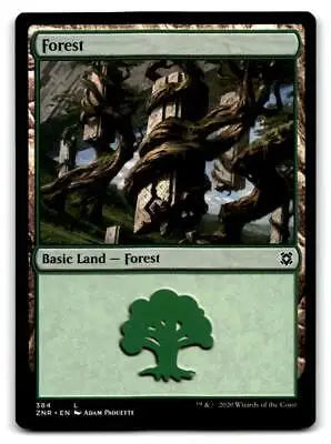 Zendikar Rising #384 Forest card from Magic: The Gathering trading cards collection