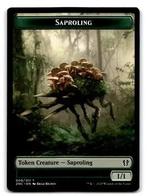 Saproling token creature card from Zendikar Rising #9 in trading cards collection