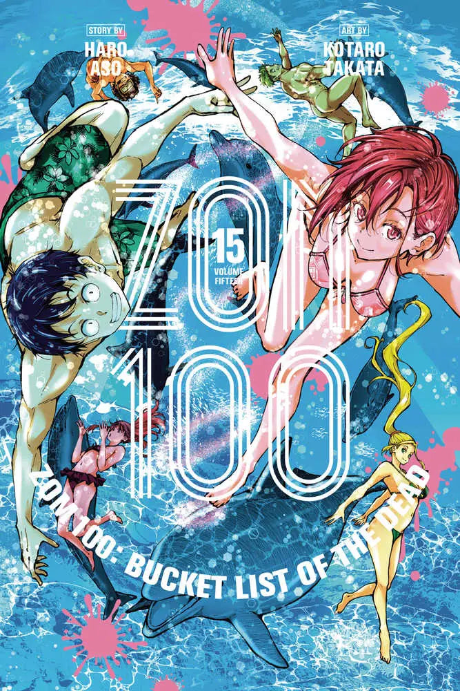 Manga-style cover art for Zom 100 Graphic Novel Volume 15 with dynamic characters and 2000s theme