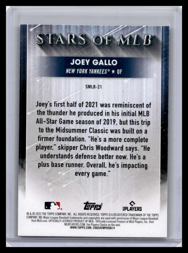 2022 Topps #SMLB-21 Joey Gallo NM-MT New York Yankees Baseball Card - TradingCardsMarketplace.com