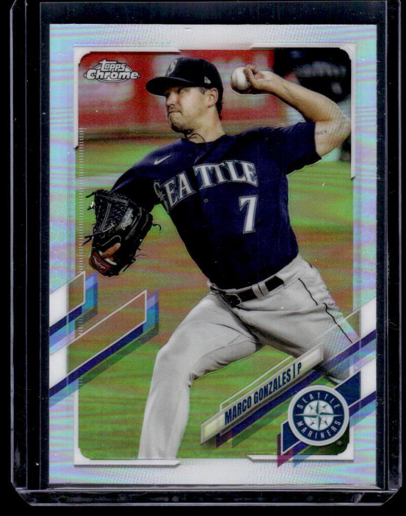 2021 Topps Chrome Refractor #152 Marco Gonzales NM/MT Seattle Mariners Baseball Card - TradingCardsMarketplace.com