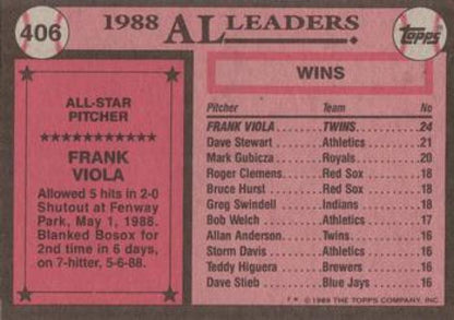 1989 Topps #406 Frank Viola AS NM-MT Minnesota Twins Baseball Card - TradingCardsMarketplace.com
