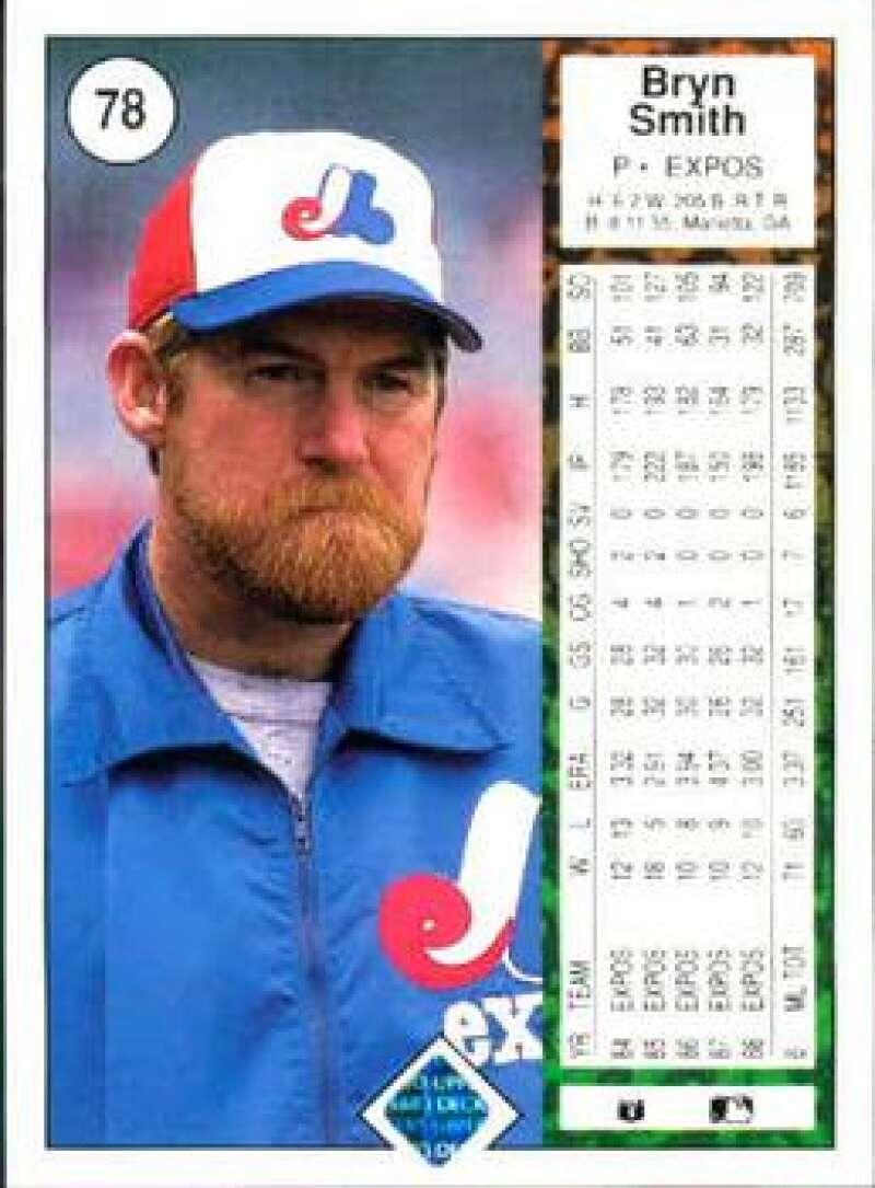 1989 Upper Deck #78 Bryn Smith NM-MT Montreal Expos Baseball Card - TradingCardsMarketplace.com