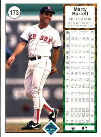 1989 Upper Deck #173 Marty Barrett NM-MT Boston Red Sox Baseball Card - TradingCardsMarketplace.com