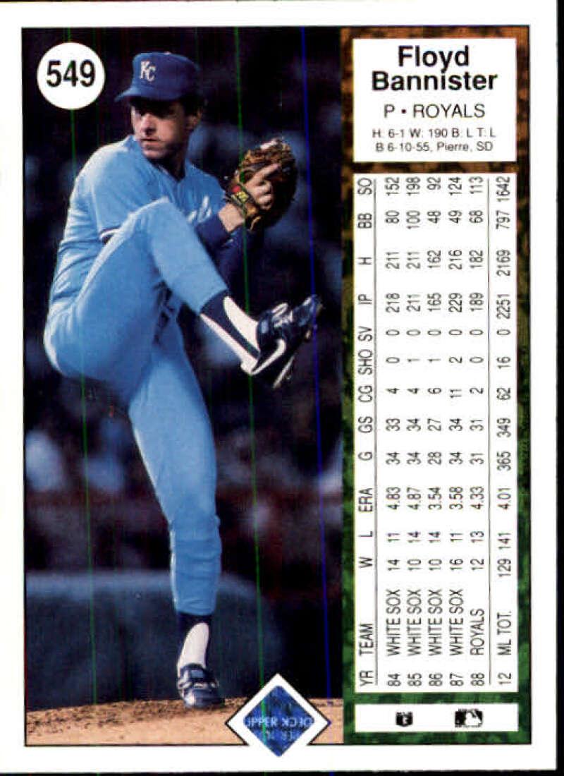 1989 Upper Deck #549 Floyd Bannister NM-MT Kansas City Royals Baseball Card - TradingCardsMarketplace.com