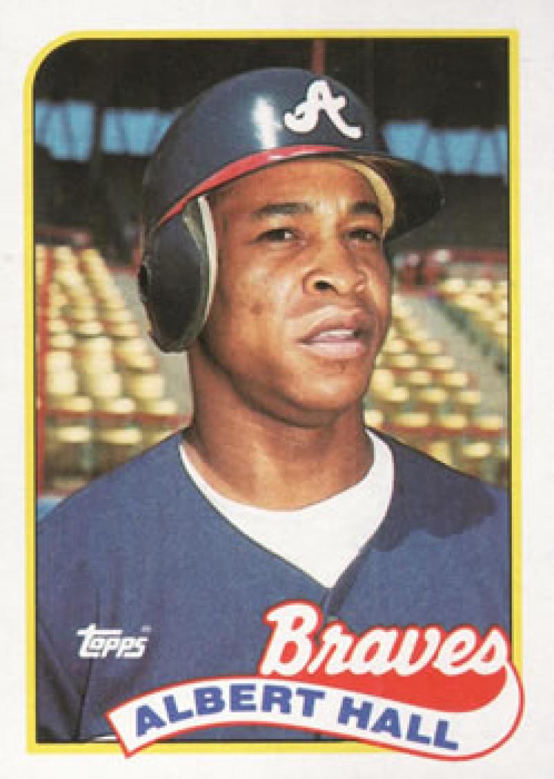 1989 Topps #433 Albert Hall NM-MT Atlanta Braves Baseball Card - TradingCardsMarketplace.com