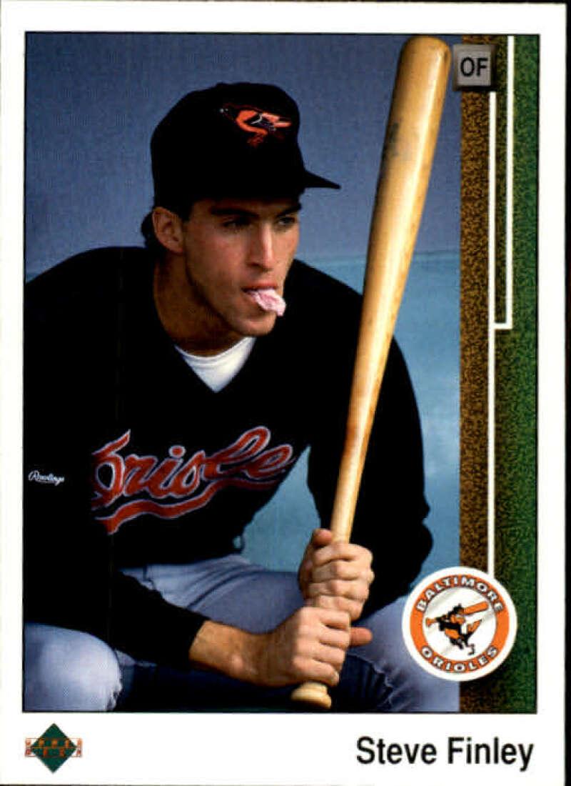 1989 Upper Deck #742 Steve Finley NM-MT RC Rookie Baltimore Orioles Baseball Card - TradingCardsMarketplace.com