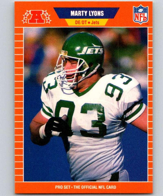 1989 Pro Set #301 Marty Lyons NM-MT New York Jets Football Card - TradingCardsMarketplace.com