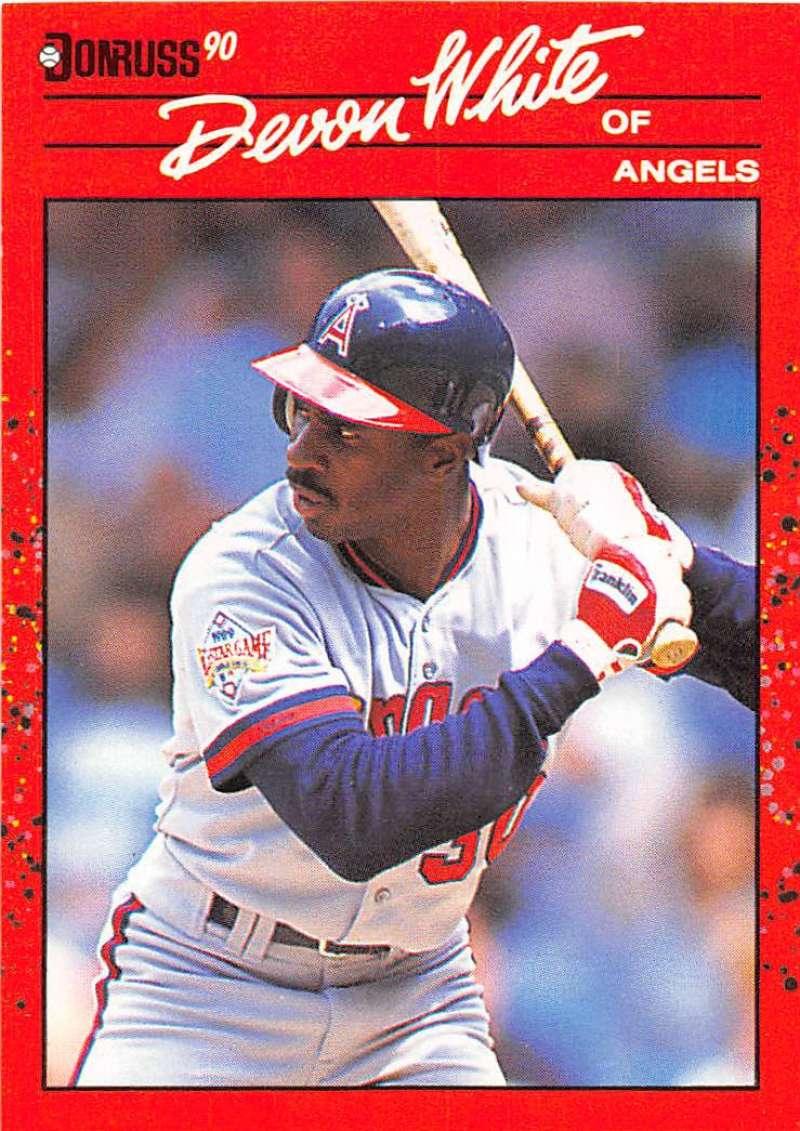 1990 Donruss #226 Devon White VG-EX California Angels Baseball Card - TradingCardsMarketplace.com